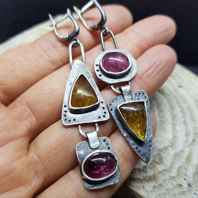 Chic - Boucles d'oreilles vintage en forme de triangle