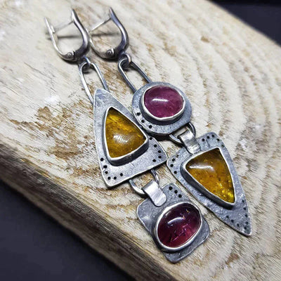 Chic - Boucles d'oreilles vintage en forme de triangle