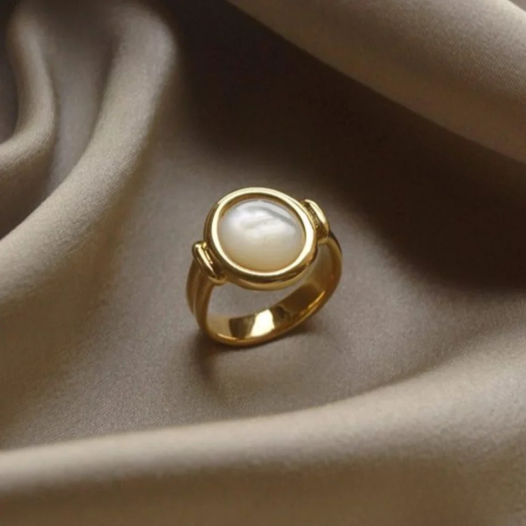 Anneau Chic Élégant en Perles