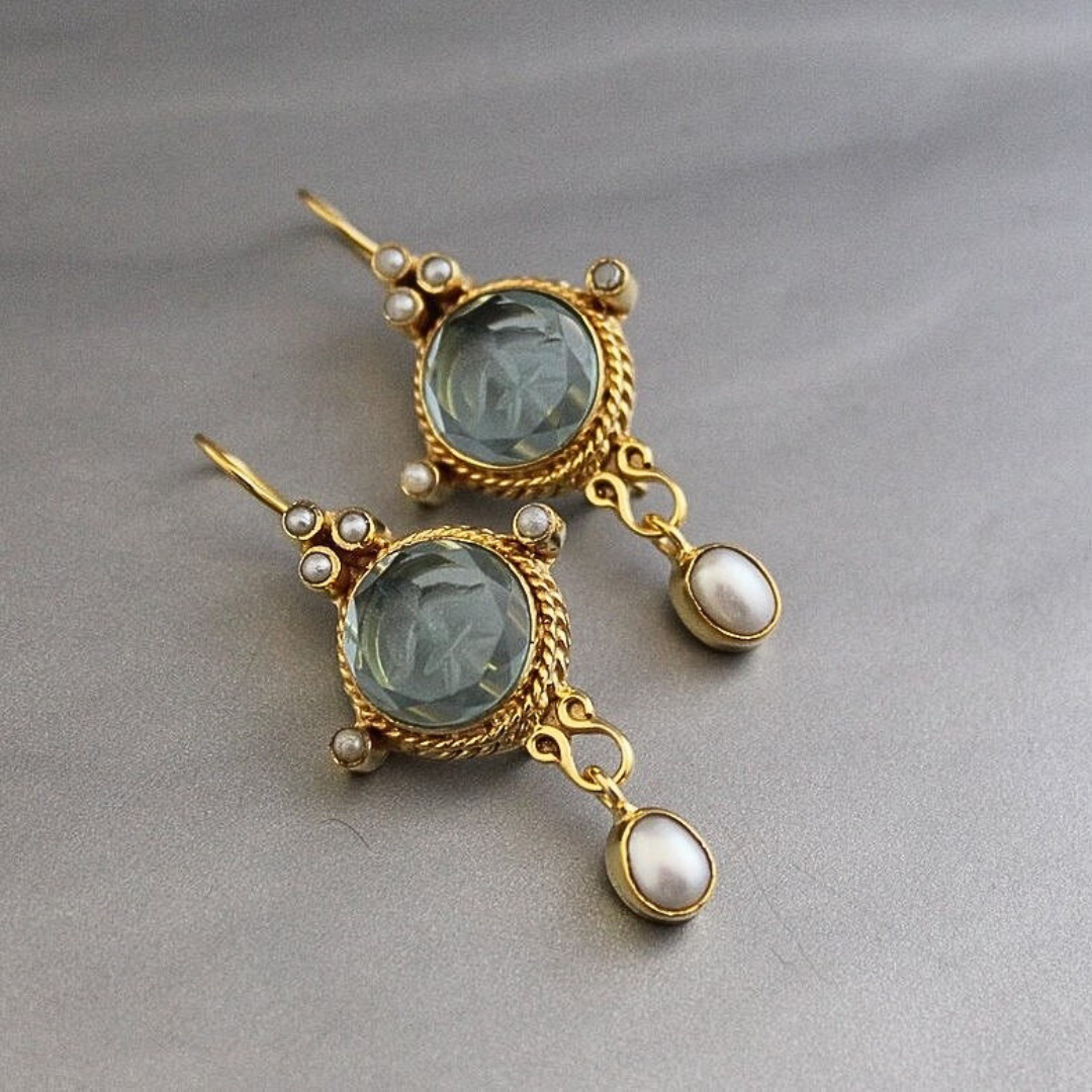 Créoles Vintage en Perles Merena