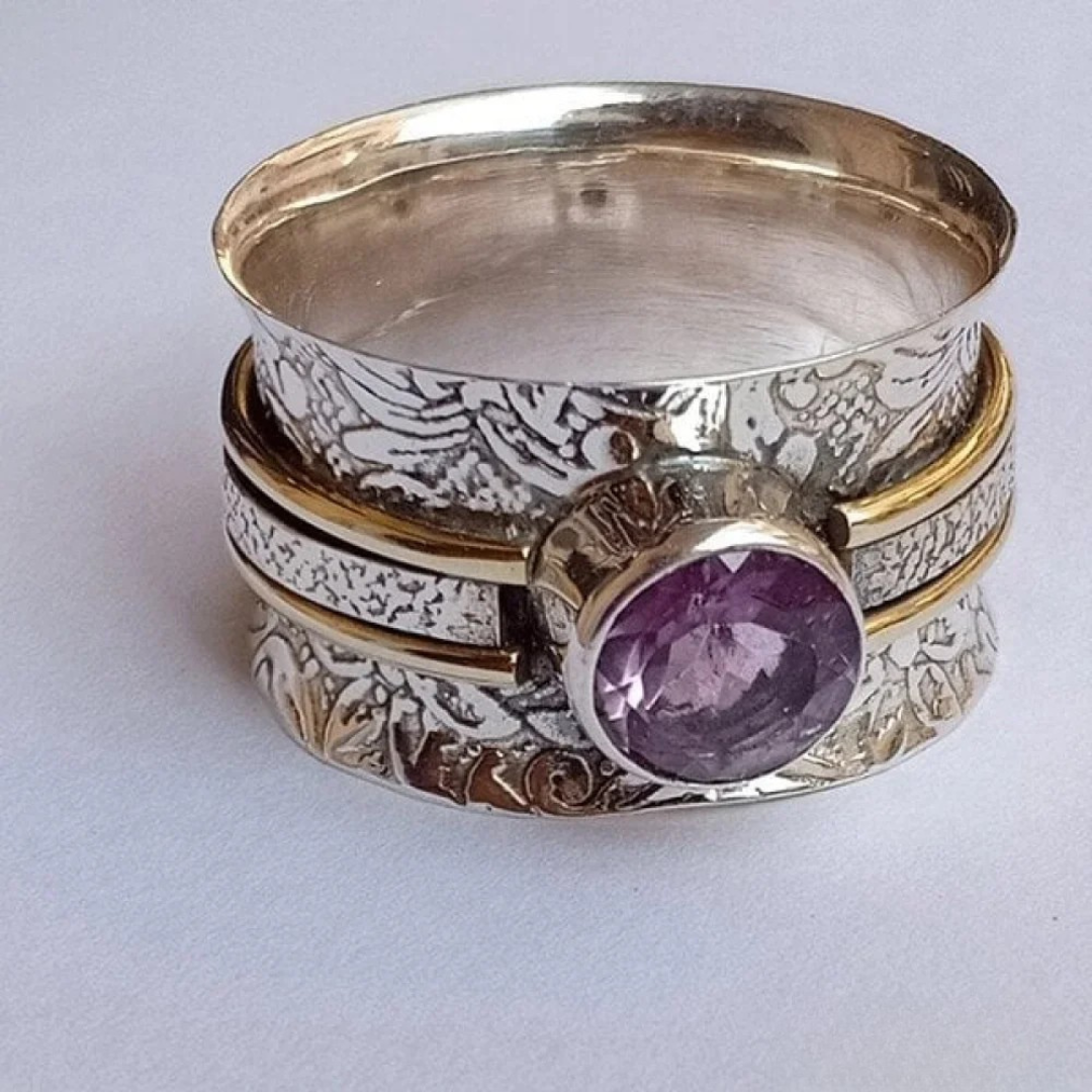 Bague de Méditation en Cristal Bohémien Élégante
