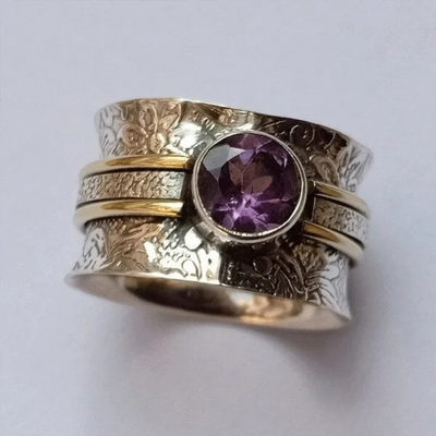 Bague de Méditation en Cristal Bohémien Élégante