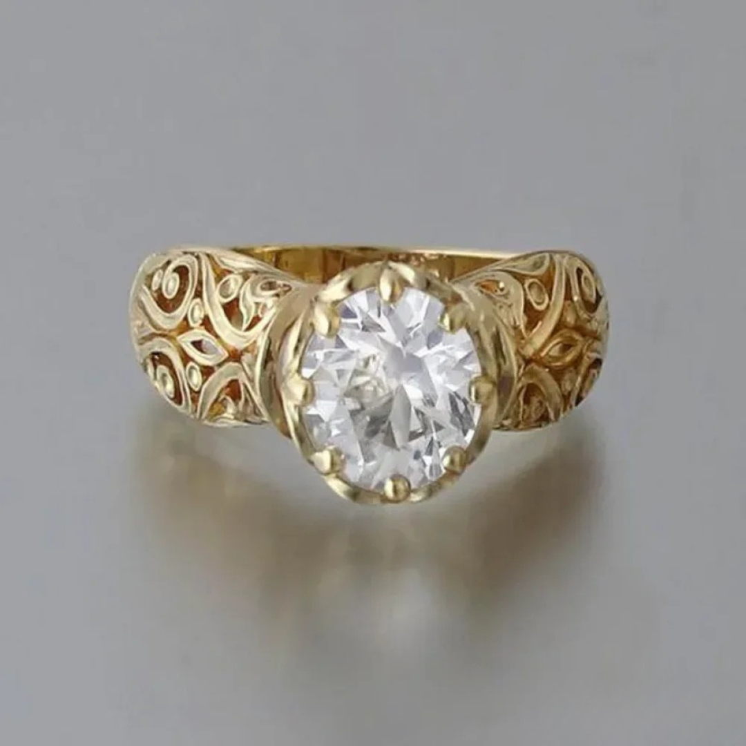 Élégante Bague en Zirconium Blanc