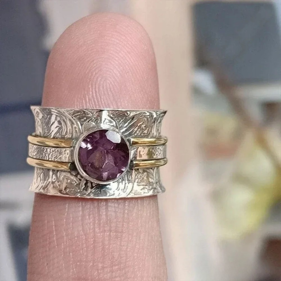 Bague de Méditation en Cristal Bohémien Élégante