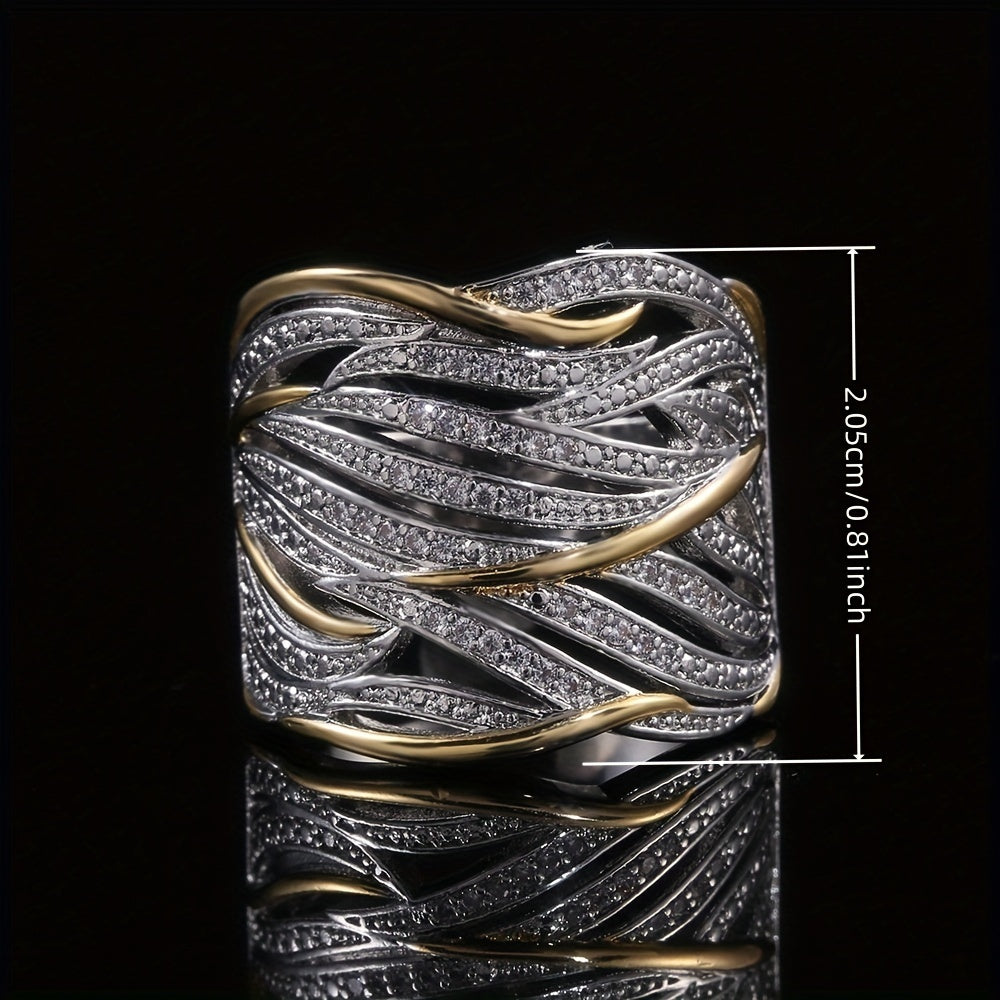 Bague Élégante Multicouche au Design Tordu