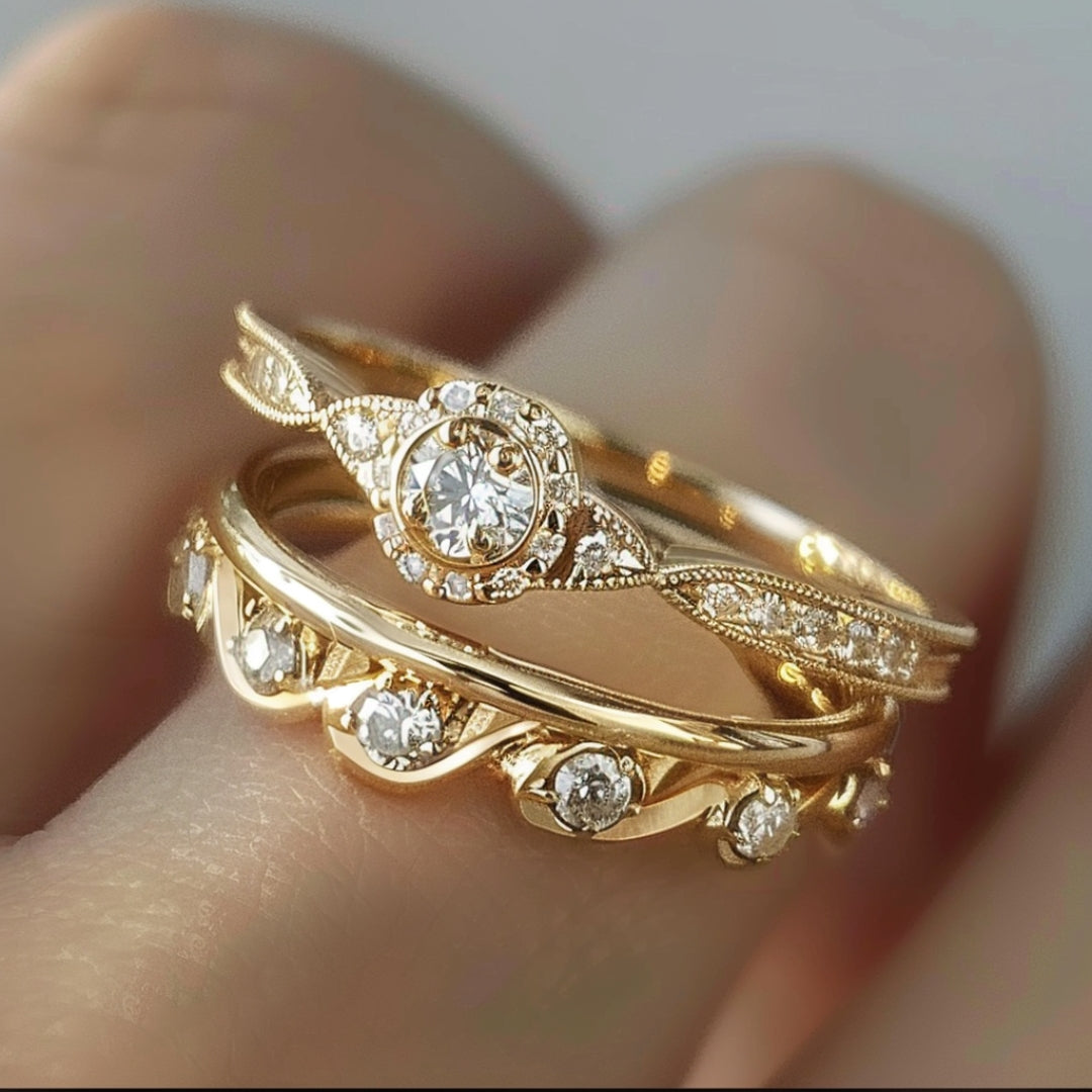 Radiant Golden Elegance Ring