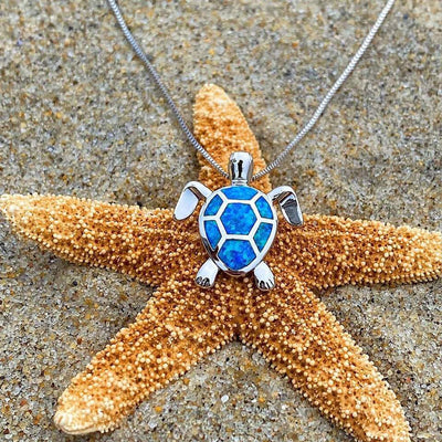 Set de Bijoux Tortue de Mer en Opale