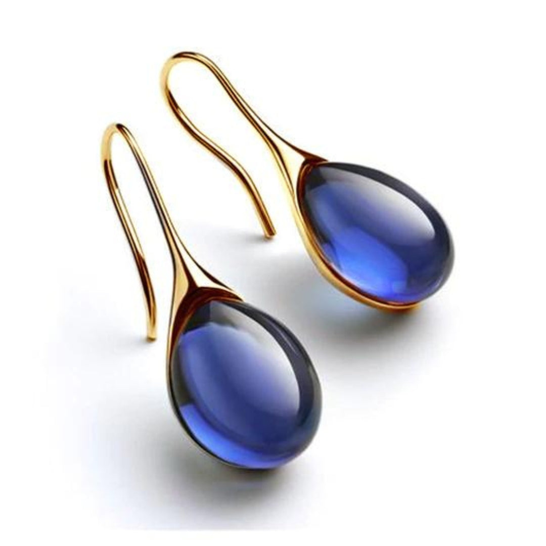 Boucles d'oreilles en cristal doré et argenté