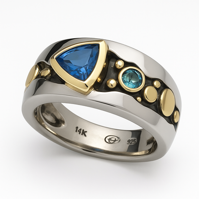 Bague Vintage Bleue