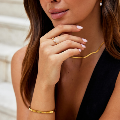 Frieden - Bague en Or avec Cristal