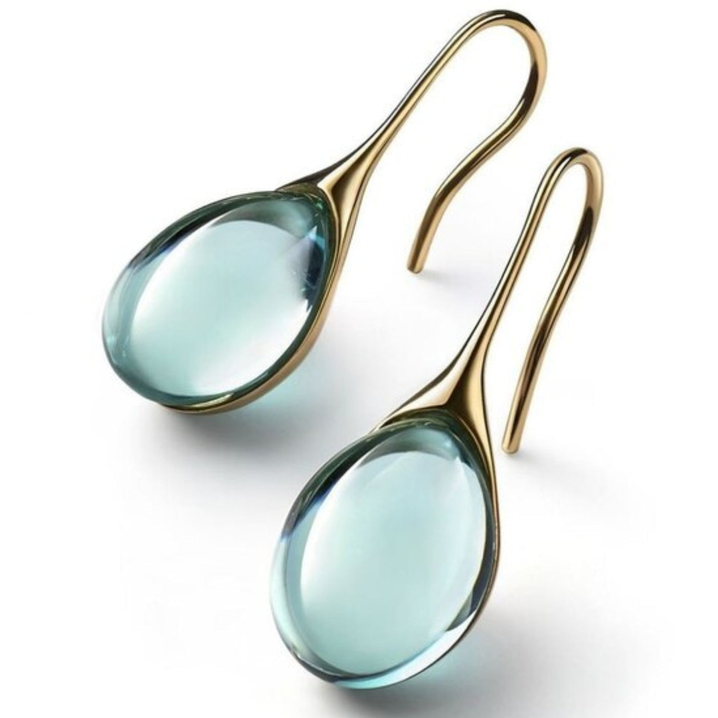 Boucles d'oreilles en cristal doré et argenté