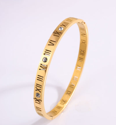 Bracelet en Titane avec Inscription en Chiffres Romains