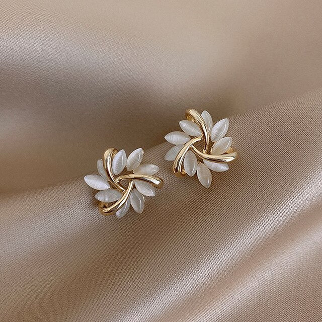 Luxe Boucles d'Oreilles Sonja Blanches