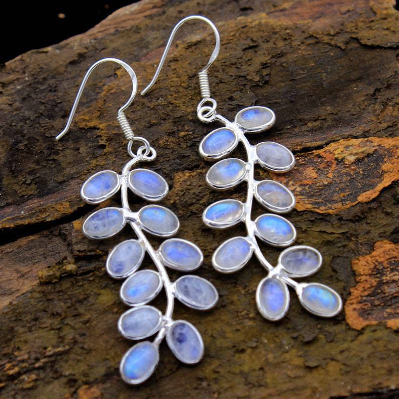 Boucles d'oreilles Élégantes en Pierre de Lune