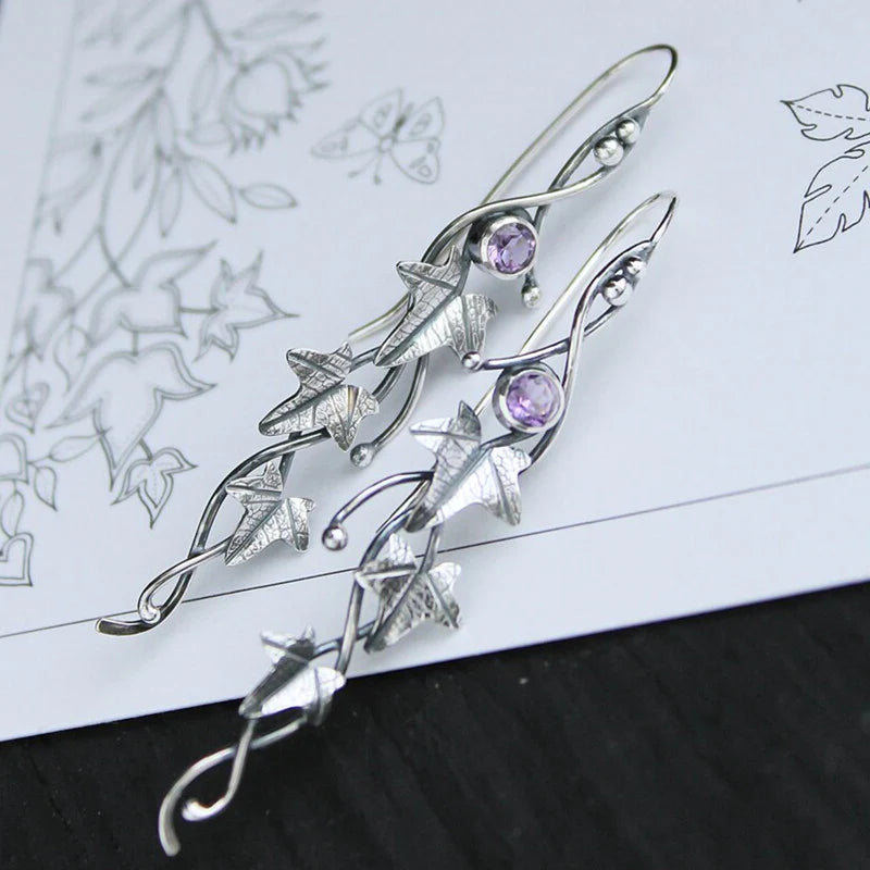 Boucles d'oreilles en Cristal Bleu - Élégance Elfique