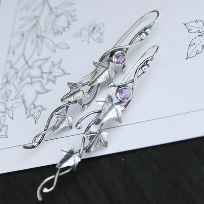 Boucles d'oreilles en Cristal Bleu - Élégance Elfique