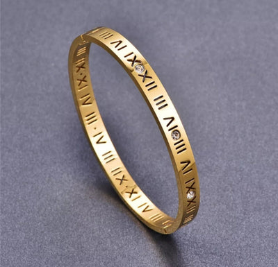 Bracelet en Titane avec Inscription en Chiffres Romains