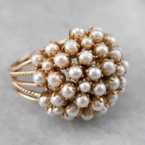 Incrustation de Perles - Bague Bush