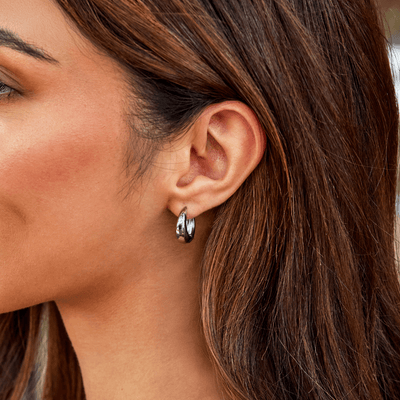 Boucles d'oreilles créoles en argent Audrey