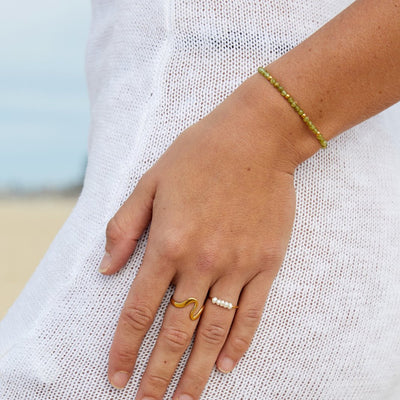 Grace - Bague en perles naturelles