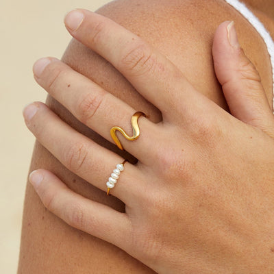 Grace - Bague en perles naturelles