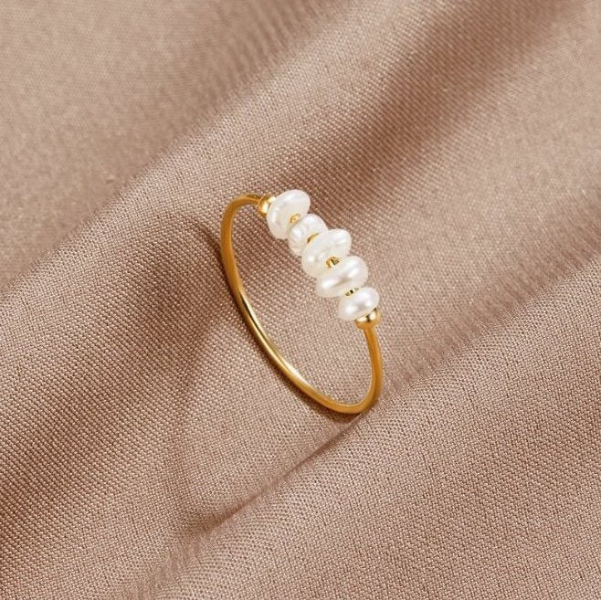 Grace - Bague en perles naturelles