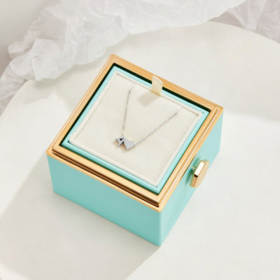 Collier en Argent "Amour Éternel & Lettre"