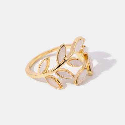 Serene - Bague Feuille D'or