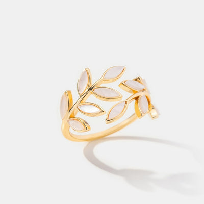 Serene - Bague Feuille D'or