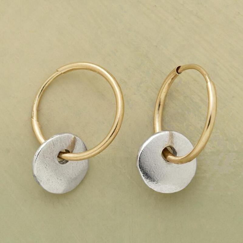 Boucles d'oreilles artisanales en argent plaqué
