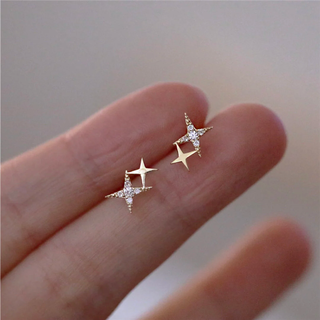 Éclatantes Boucles d'Oreilles Étoile