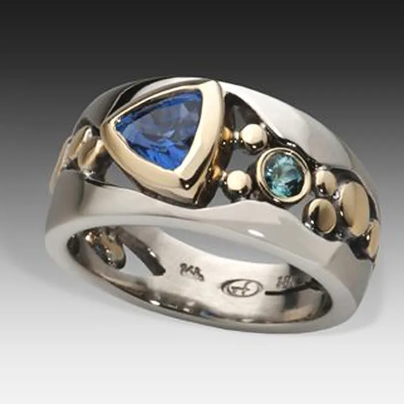 Anneau Vintage en Bleu