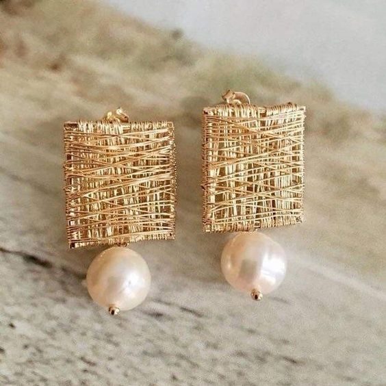 Élégance - Boucles d'oreilles en perles filigranées