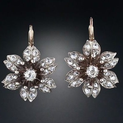 Boucles d'oreilles vintage en cristal
