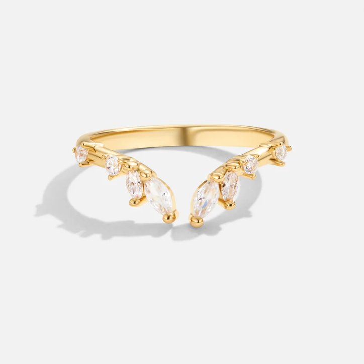 Frieden - Bague en Or avec Cristal