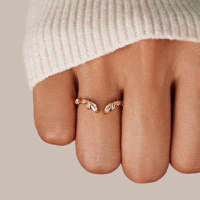 Frieden - Bague en Or avec Cristal