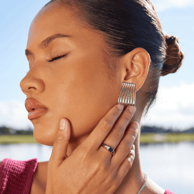 Boucles d'oreilles Nova en argent