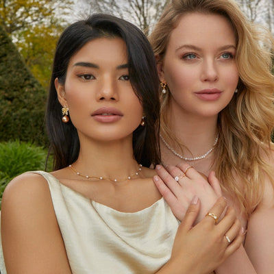 Collier en perles d'or pur