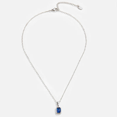 Collier en Argent avec Pendentif Bleu Océan