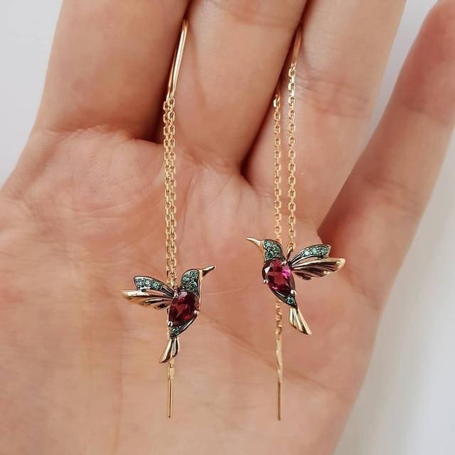 Créoles en émail et zircon