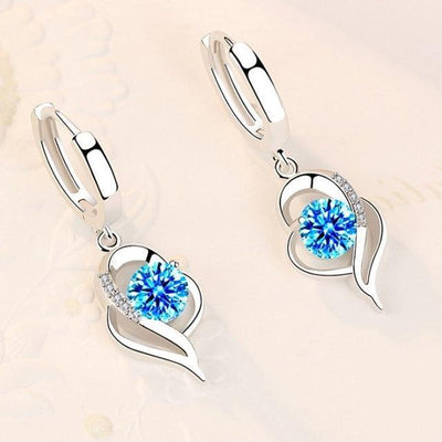 Boucles d'oreilles florales en zirconia