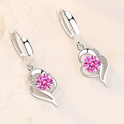 Boucles d'oreilles florales en zirconia