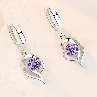 Boucles d'oreilles florales en zirconia