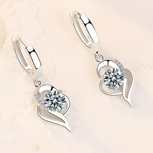 Boucles d'oreilles florales en zirconia