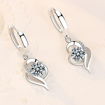 Boucles d'oreilles florales en zirconia