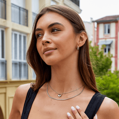 Boucles d'oreilles créoles en argent Valentina