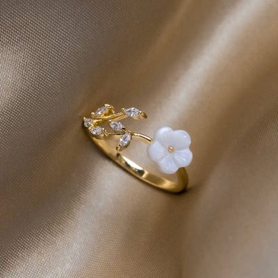 Rise - Anneau Floral Blanc