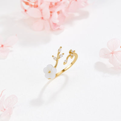 Rise - Anneau Floral Blanc